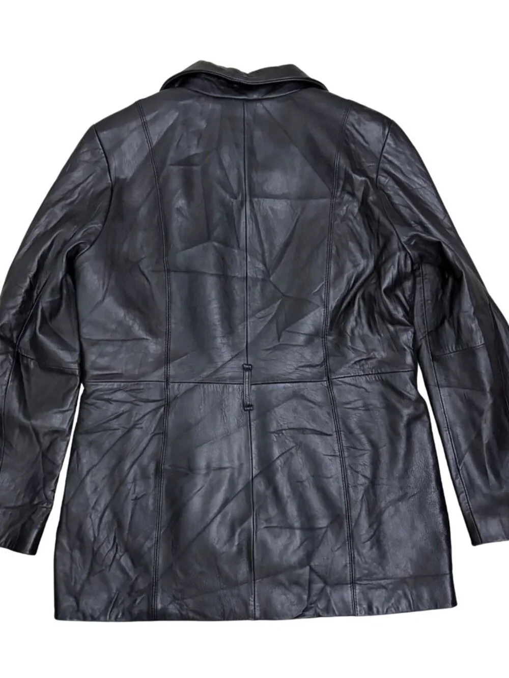 Wilsons Leather Black Coat Winter Insulated Business Casual Jacket Womens Large - Picture 4 of 6